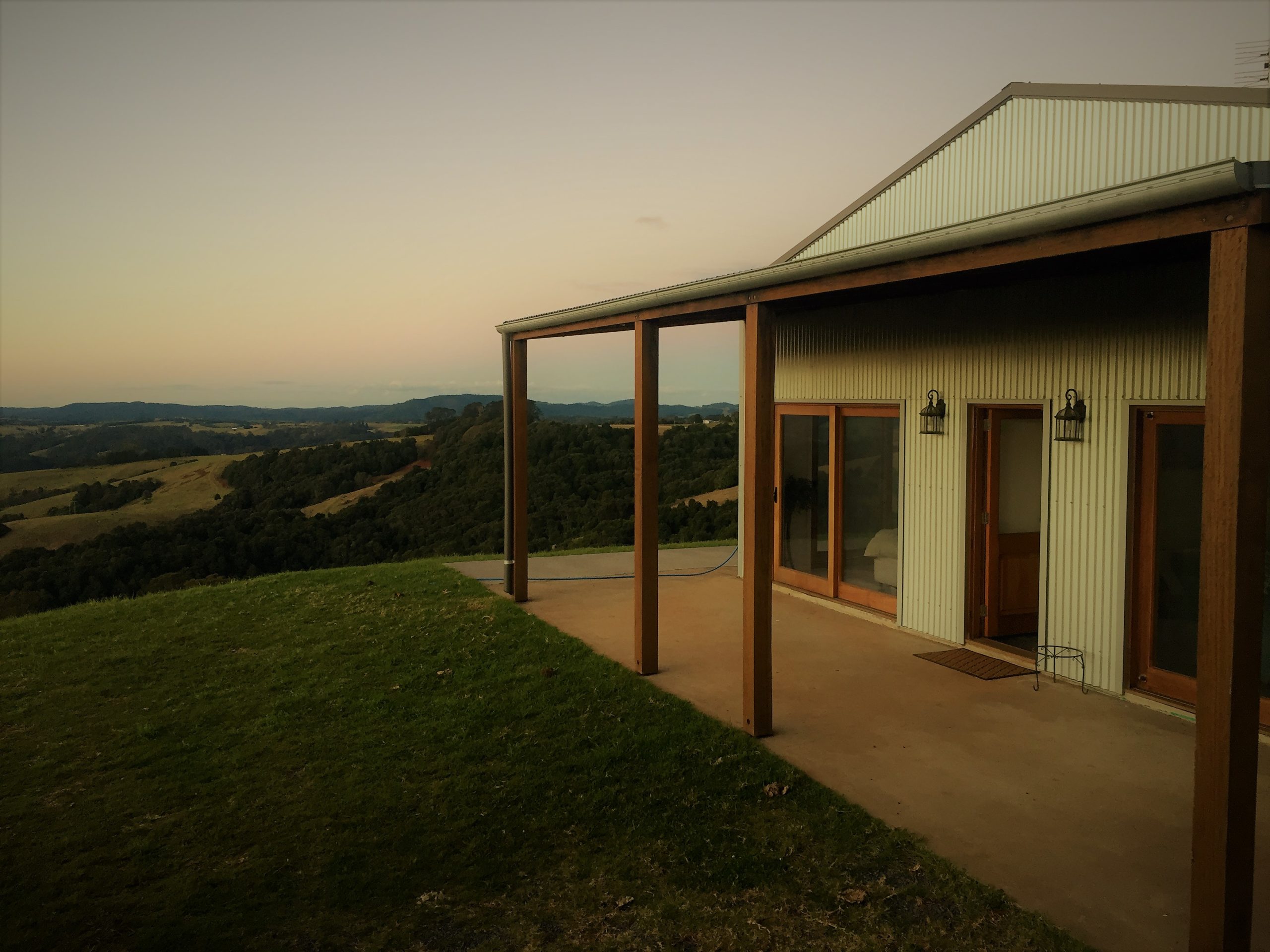 front of house on a hill