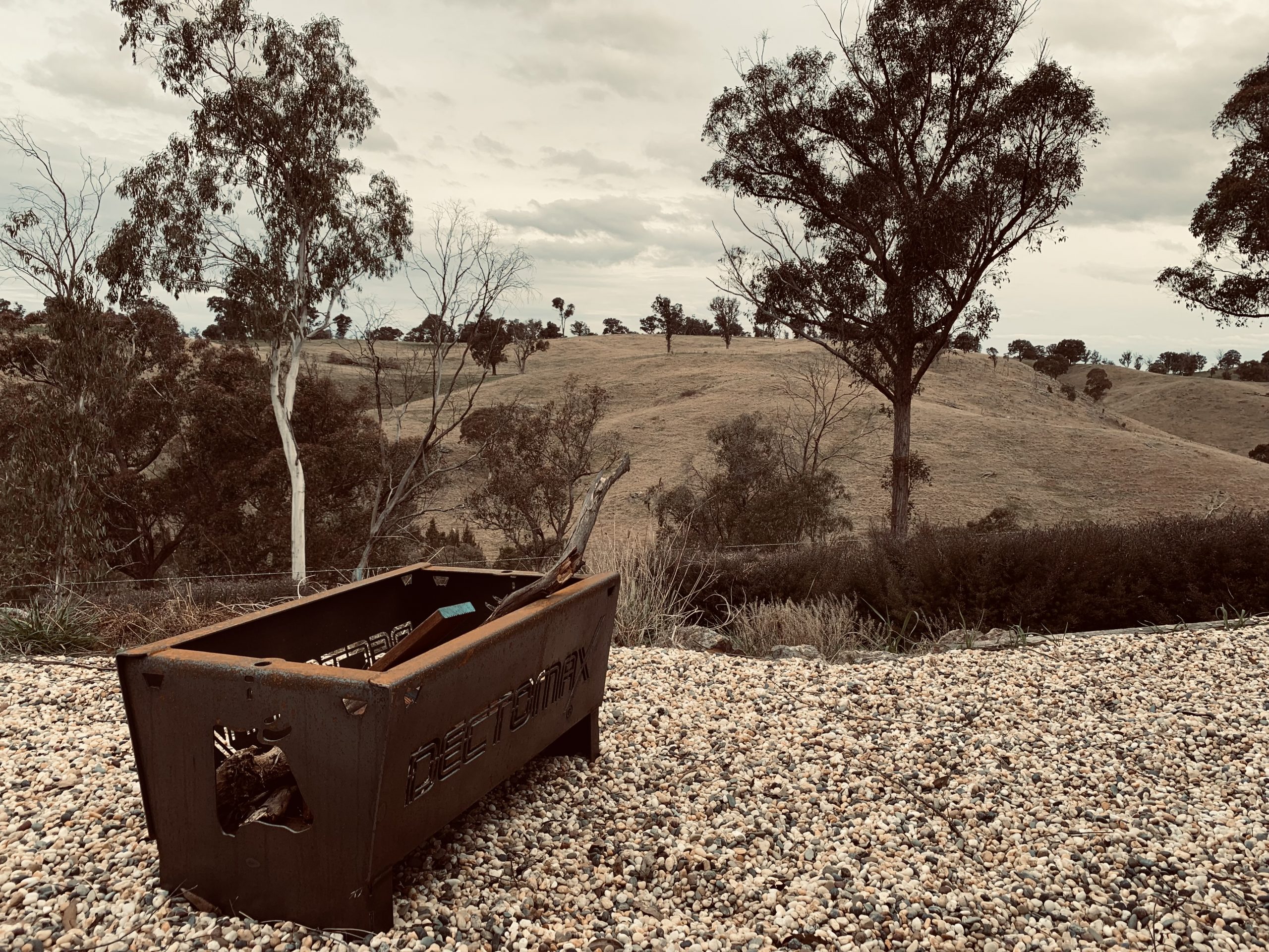 fire pit platypus eco cabin